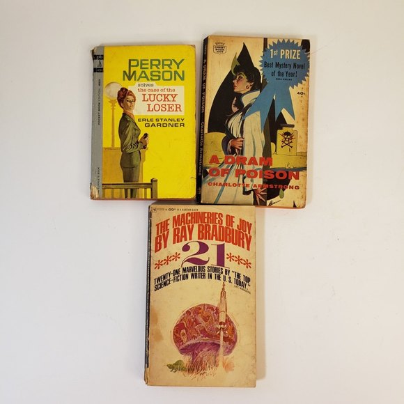 Pulp Paperbacks A Dram of Poison The Case of the Lucky Loser Machineries of Joy - Picture 1 of 12